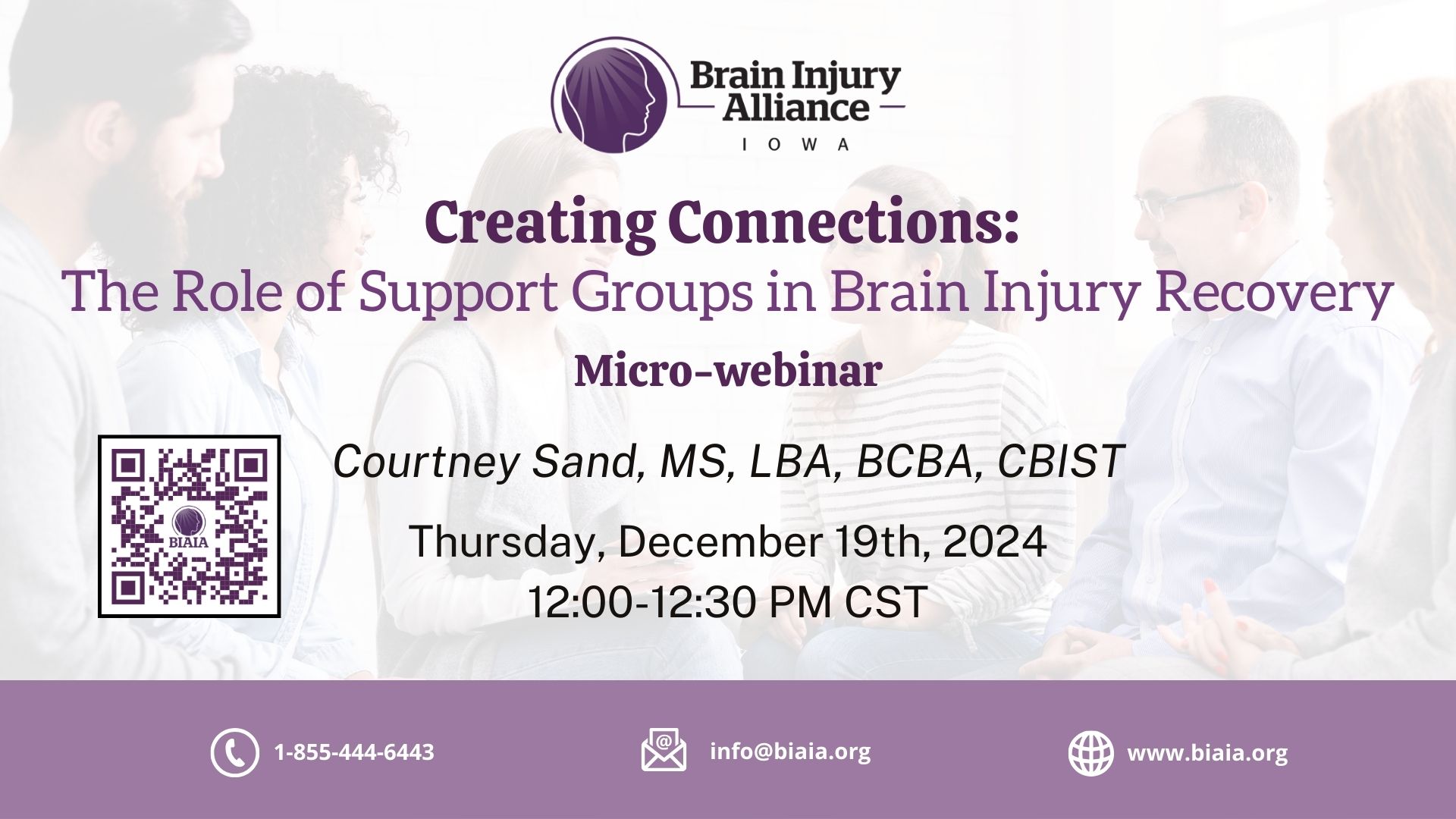 Creating connections microwebinar, Thursday, December 19th from 12:00-12:30 PM CST